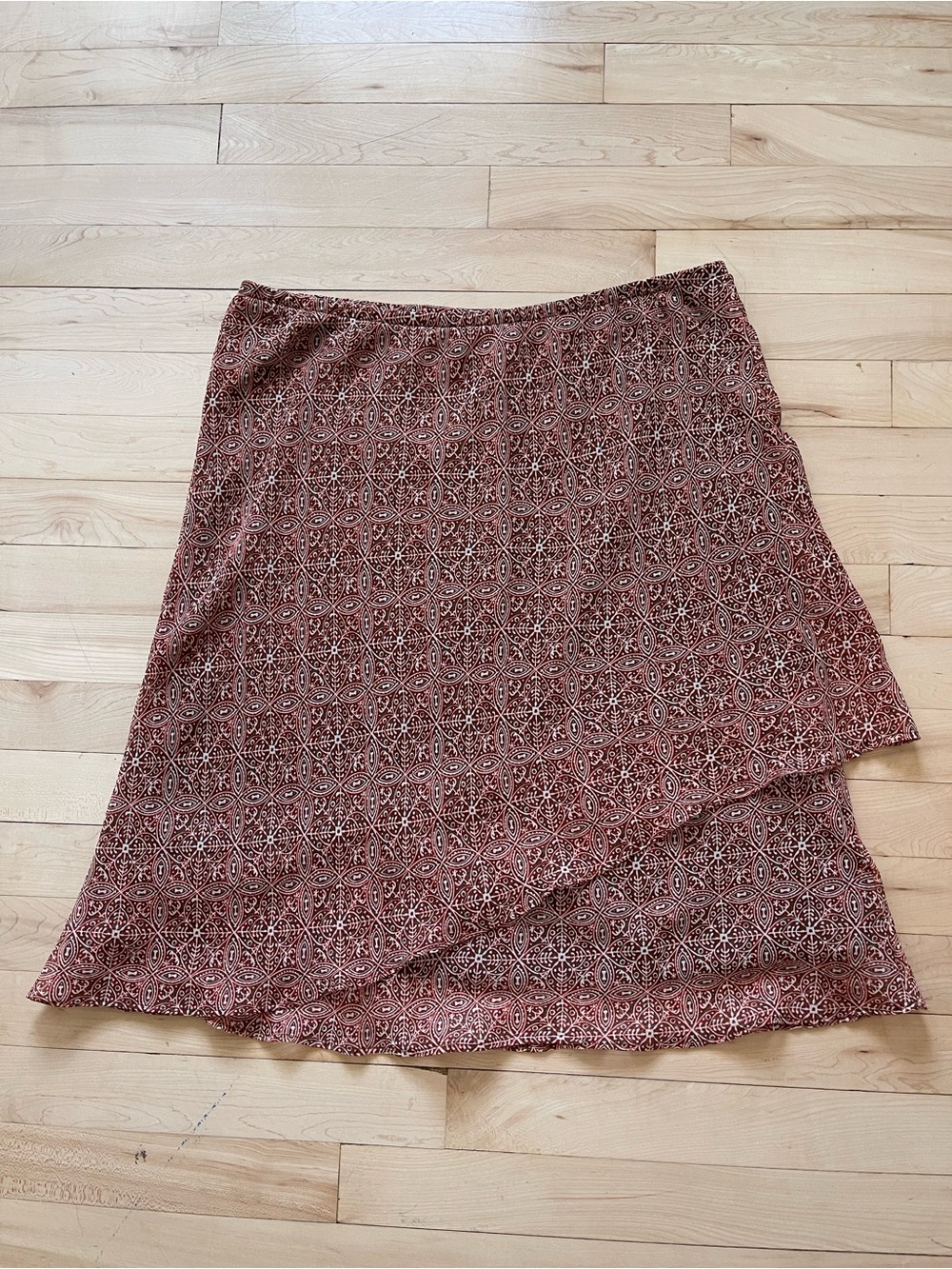 90s / Y2K Fairycore Geometric Asymmetrical Ruffle Midi Skirt - Picture 3 of 4